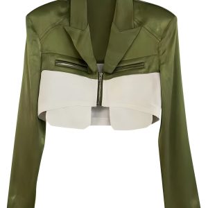 Cropped Long Sleeve Blazer - Multiple Colors